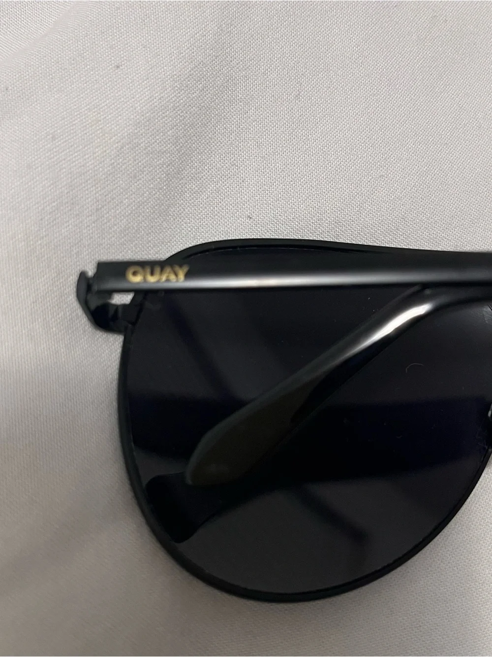 Quay Australia Black Aviator Sunglasses